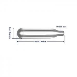 110g Threaded M16x1.5 or M18x1.5 CO2 Gas Cartridge For Fire Extinguisher